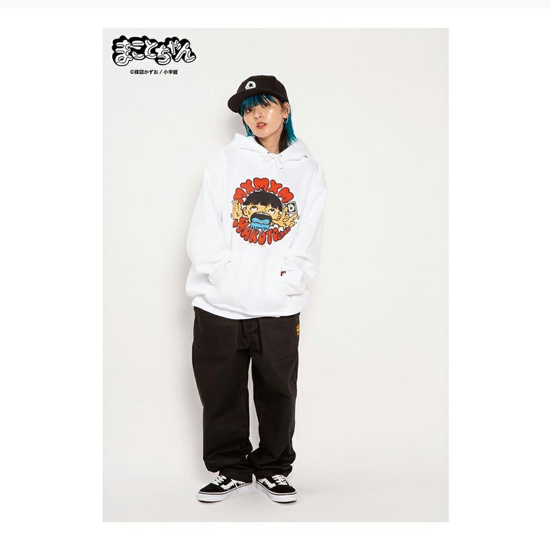 【楳図かずお】まことちゃん x まじかる “どろどろまことちゃん” HOODIEカラー：WHITE3