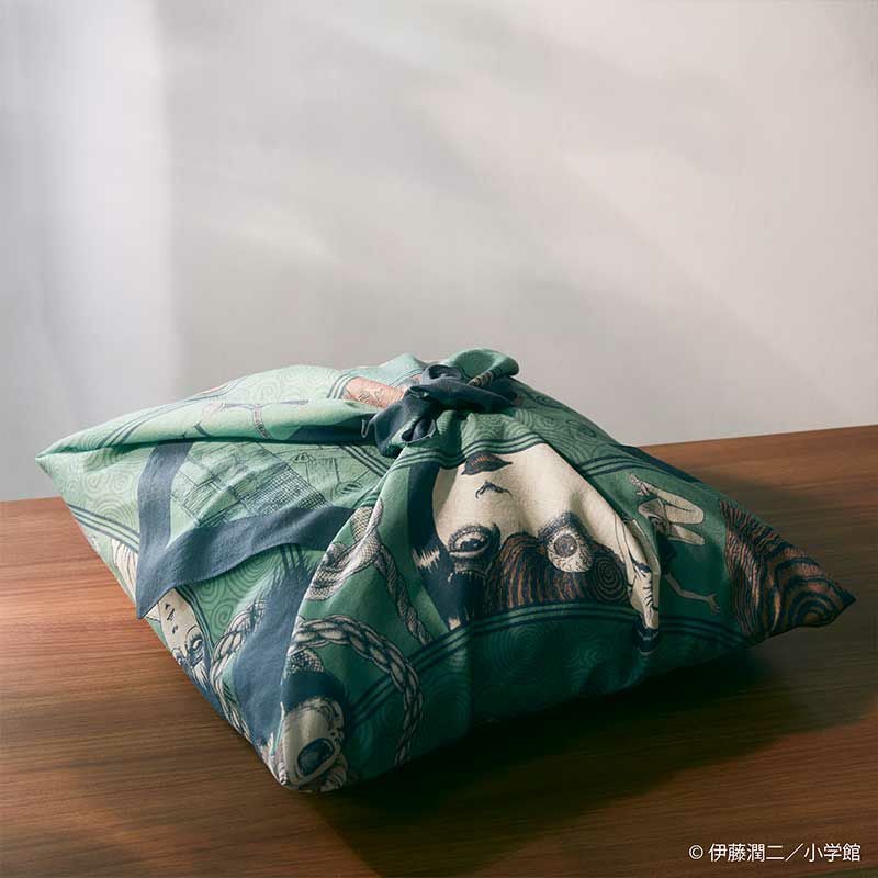 『うずまき』大型風呂敷 グリーン5