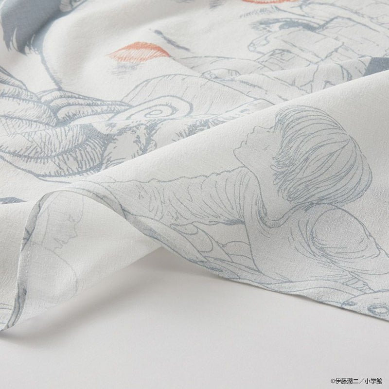 『うずまき』大型風呂敷 ホワイト4
