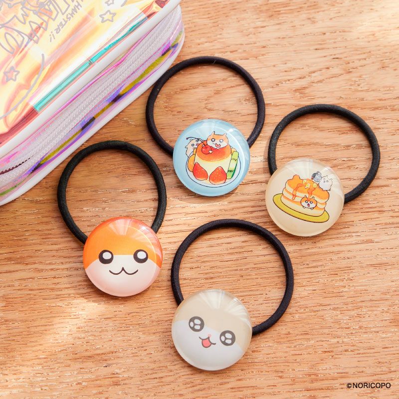 『クソハムちゃん』ガラスヘアゴムC（プリン）3