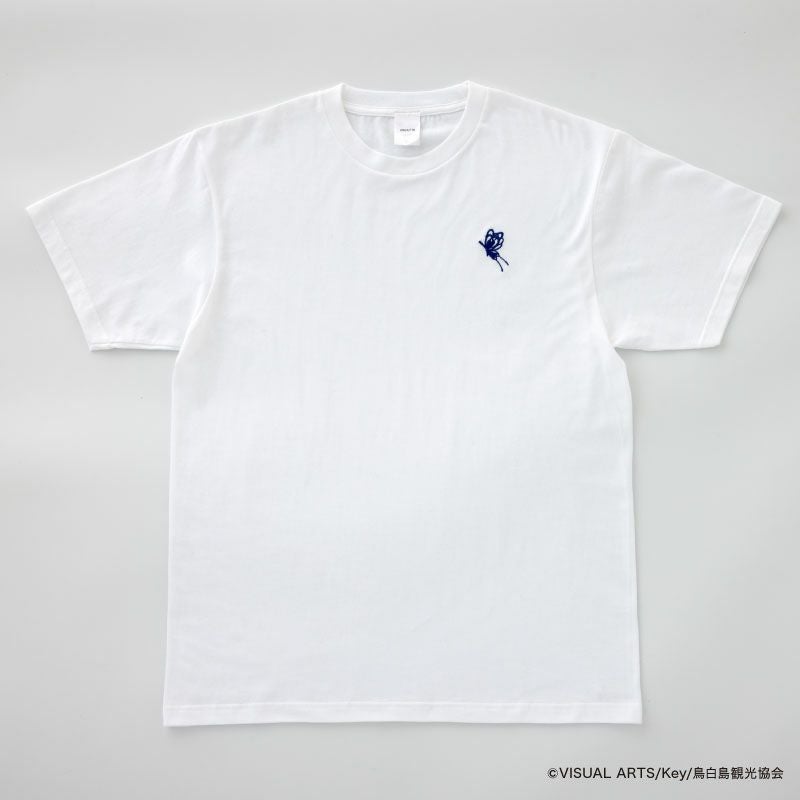 Summer Pockets(サマポケ)』七影蝶刺繍Tシャツ（ホワイト） - ShoPro