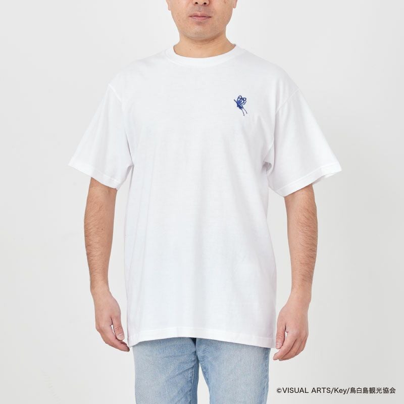 Summer Pockets(サマポケ)』七影蝶刺繍Tシャツ（ホワイト） - ShoPro