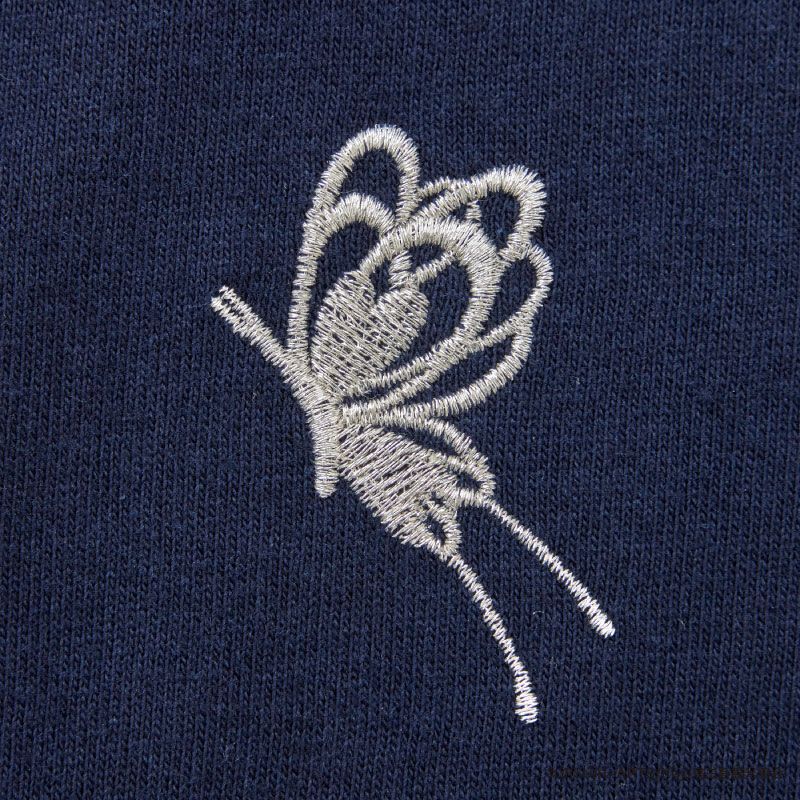 『Summer Pockets』七影蝶刺繍Tシャツ（ネイビー）2