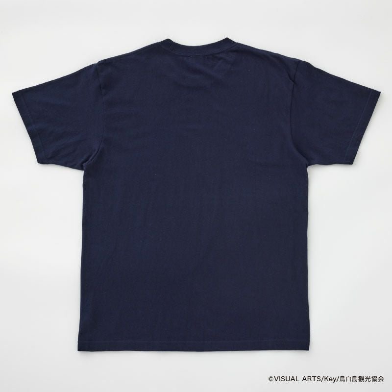 Summer Pockets(サマポケ)』七影蝶刺繍Tシャツ（ネイビー） - ShoPro