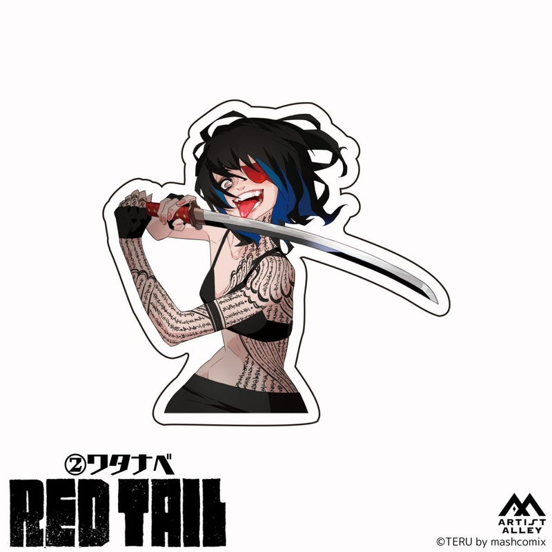 【TERU】『REDTAIL』ダイカットステッカー　ワタナベ1